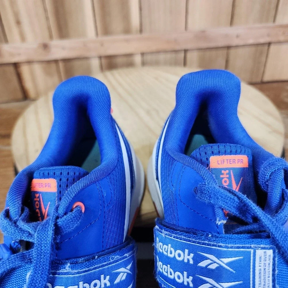 Reebok Lifter PR II Shoes Mens 10 Blue Mesh Gym Weightlifting Sneakers FX3227
